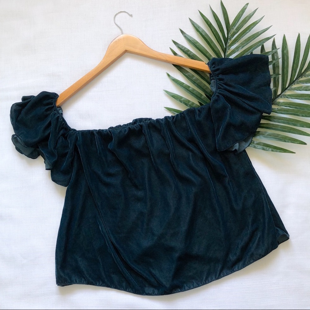 Free People Velvet Cropped Top